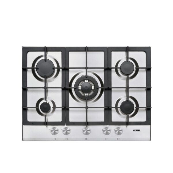 Vestel AO-71159 X DG-W 70 cm 5 Gözü Gazlı (1 Gözü Wok'lu) Ankastre Ocak