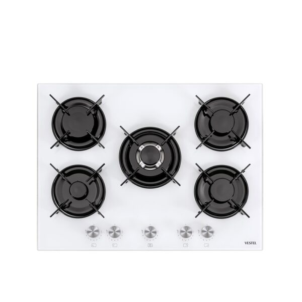 Vestel AO-71159 B DG-W 70 cm 5 Gözü Gazlı (1 Gözü Wok'lu) Ankastre Ocak